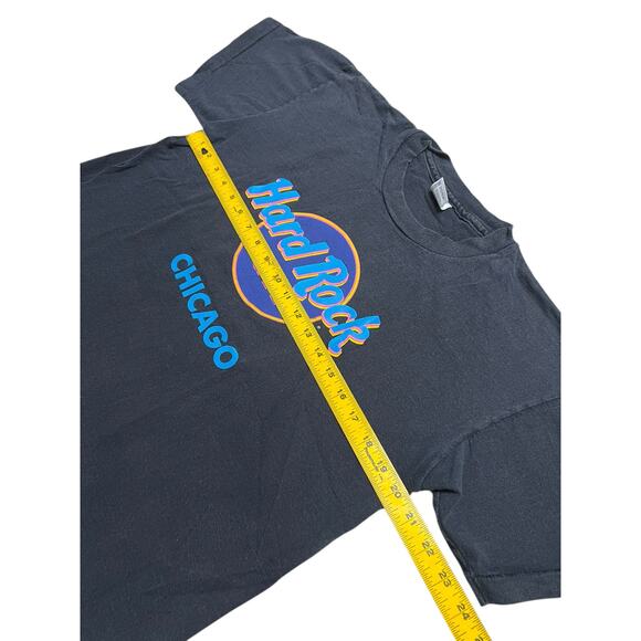 Vintage 90s Hard Rock Cafe Chicago Distressed Single Stitch T-Shirt - L‎ - Picture 6 of 8